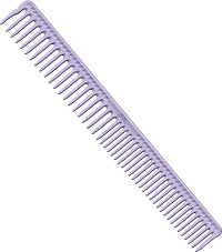JRL J306 Long Round Tooth Comb 9" Lila