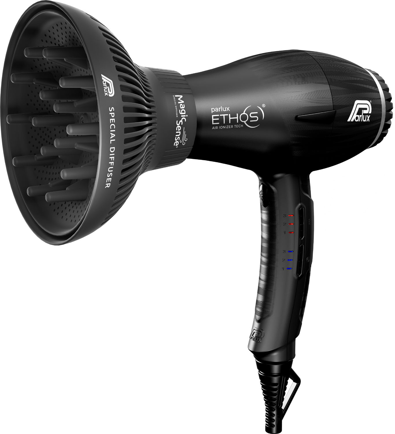  Parlux Ethos Schwarz mit Softstyler "Magic Sense" 