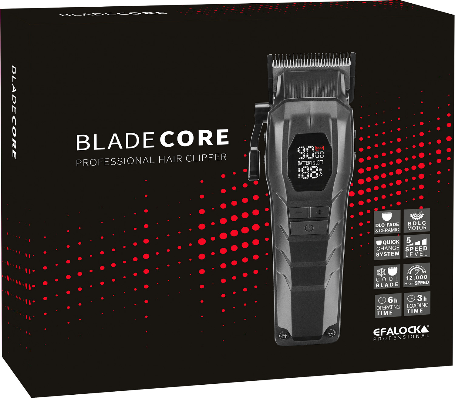  Efalock Bladecore Clipper Schwarz 