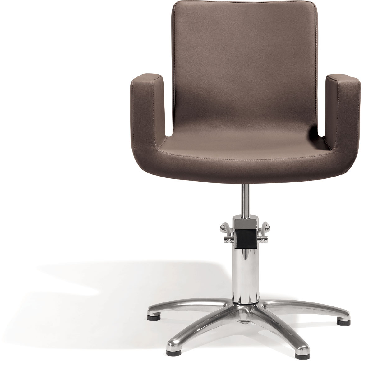  Sibel Attractio Friseurstuhl Braun mit 5-Stern-Basis 
