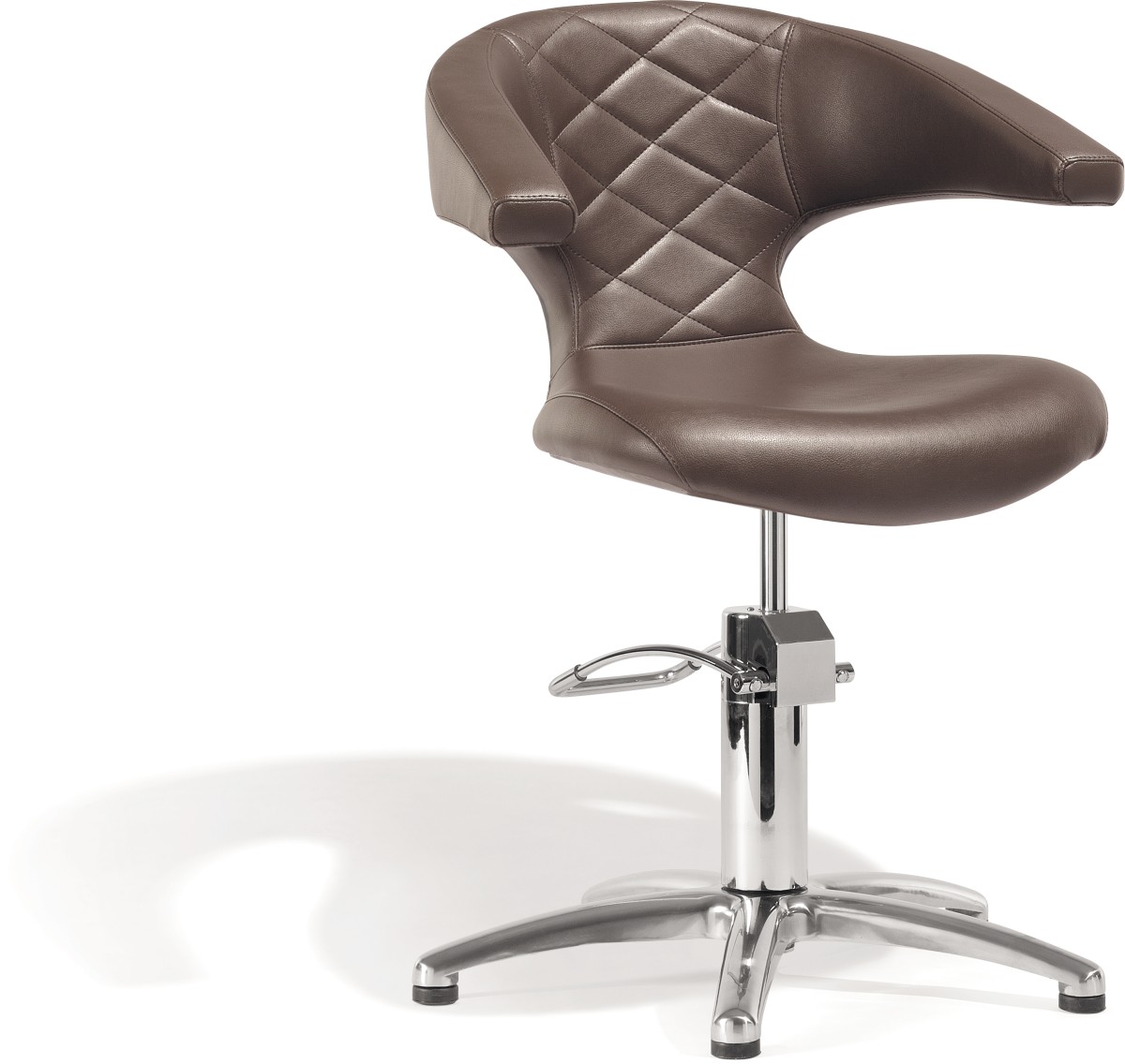  Sibel Sensualis Friseurstuhl Braun mit 5-Stern-Basis 