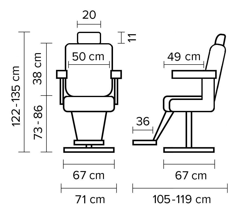  Hairway Herrenbedienungsstuhl "David" Schwarz 