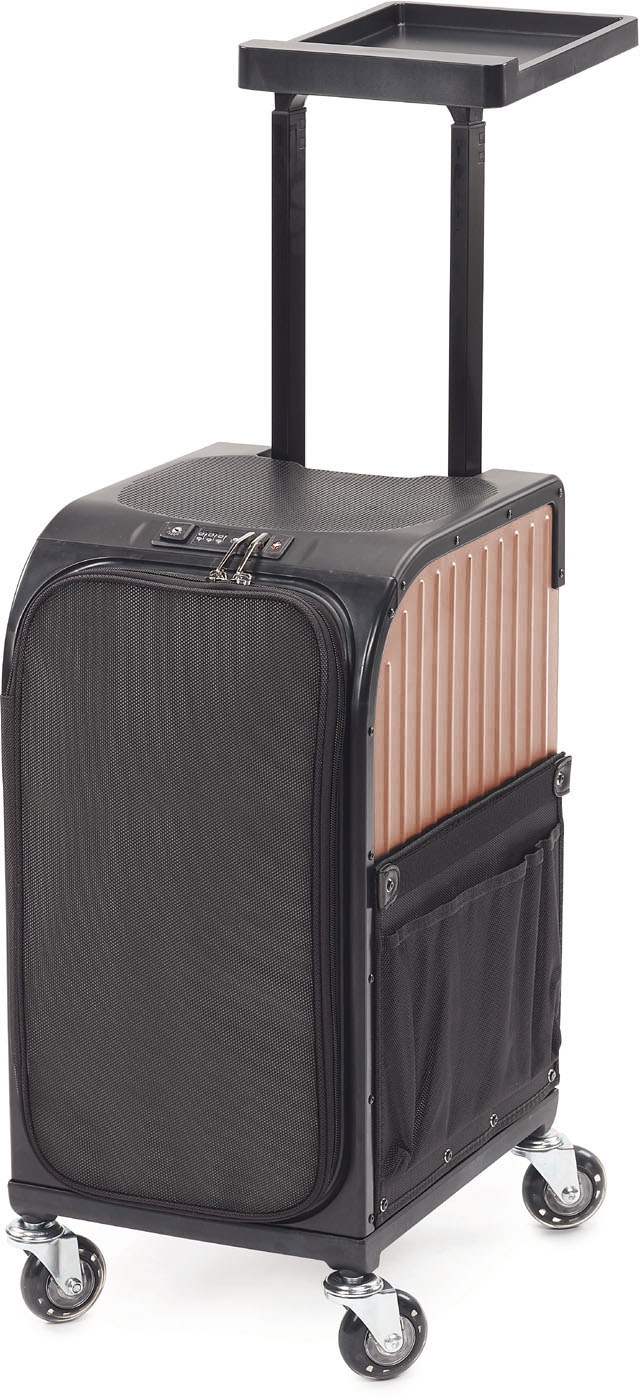 Sibel Rollercoaster Stoolcase Rollhocker - Koffer /  Rosa Gold 