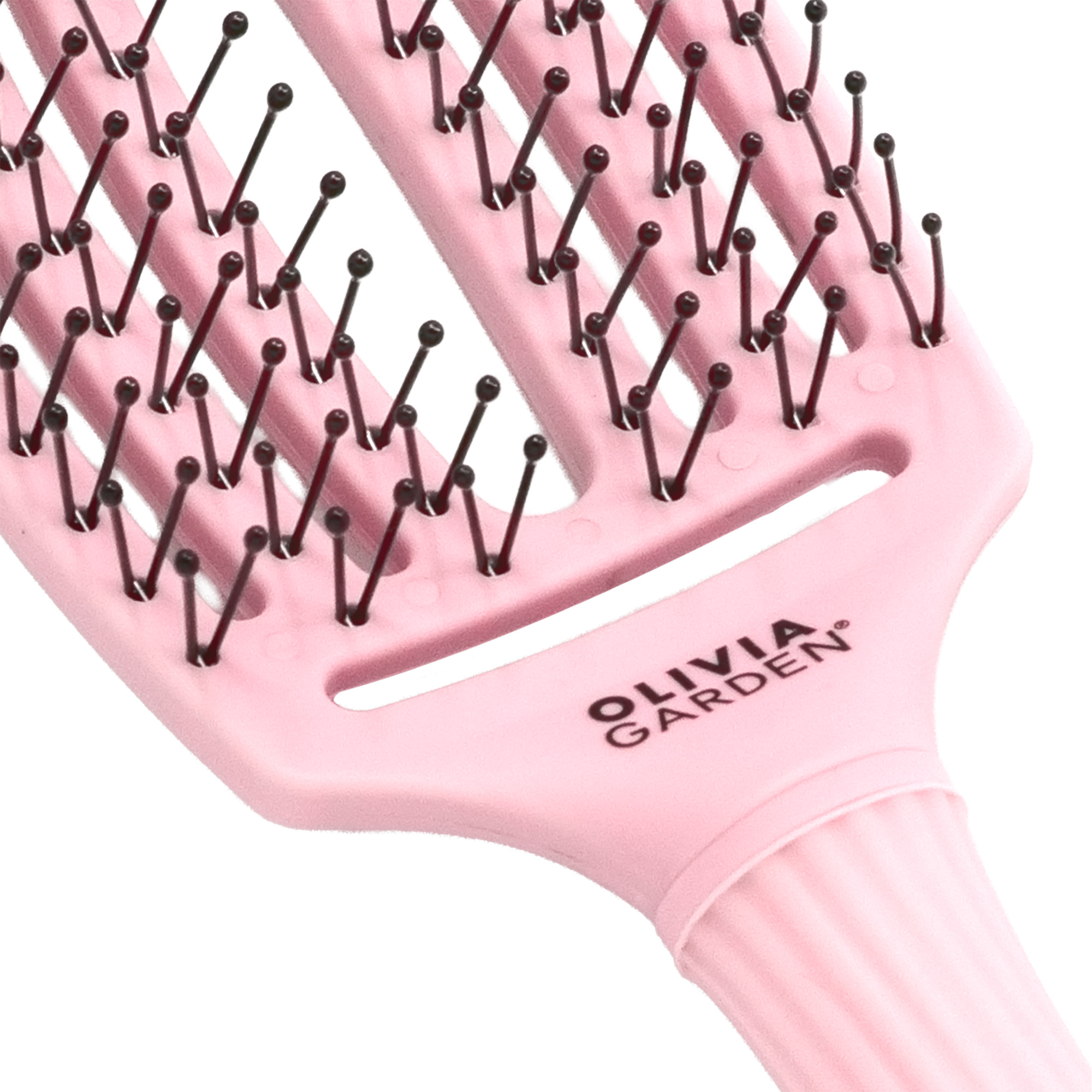  Olivia Garden Fingerbrush Double Medium Pastel Pink 