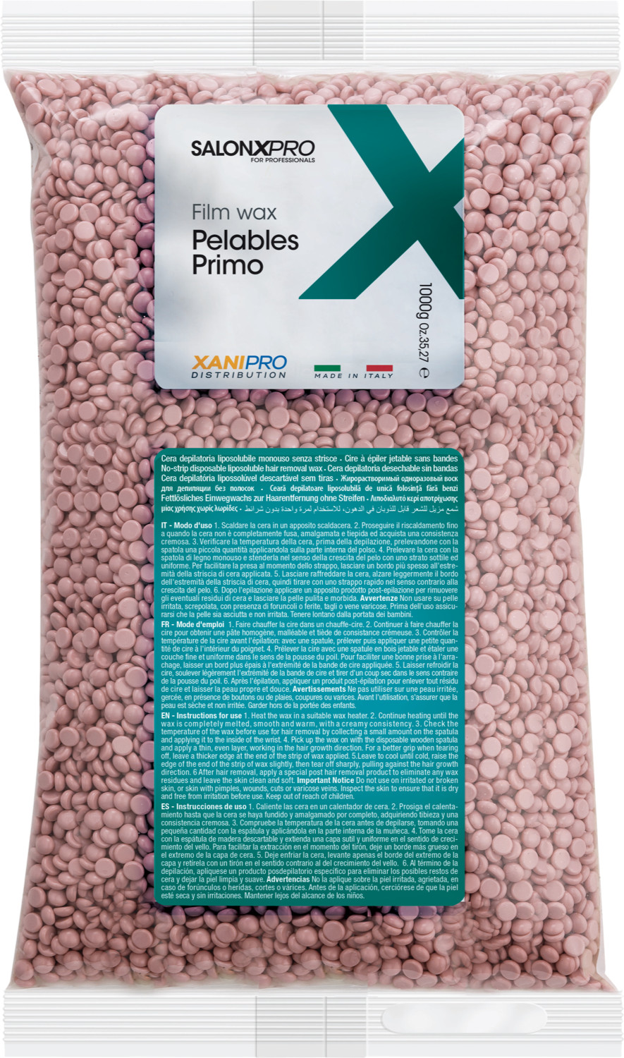  XanitaliaPro Brasilian System Wax-Perlen Malve Jasmin 1000g 