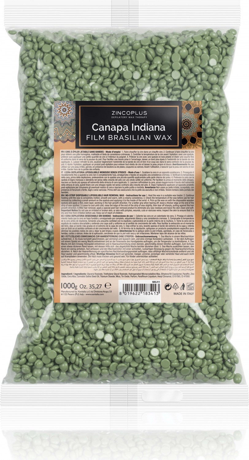  XanitaliaPro Zincoplus Enthaarungswachs Canapa Indiana 1000 g 