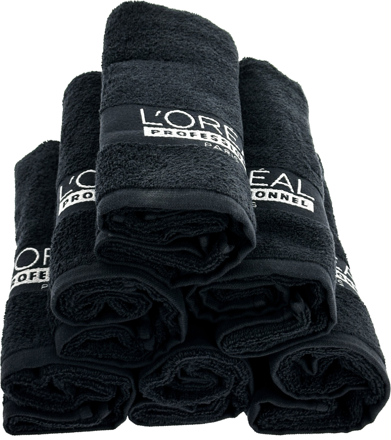  Loreal Handtuch-Set mit Logo 6 St&uuml;ck 49x86cm schwarz 