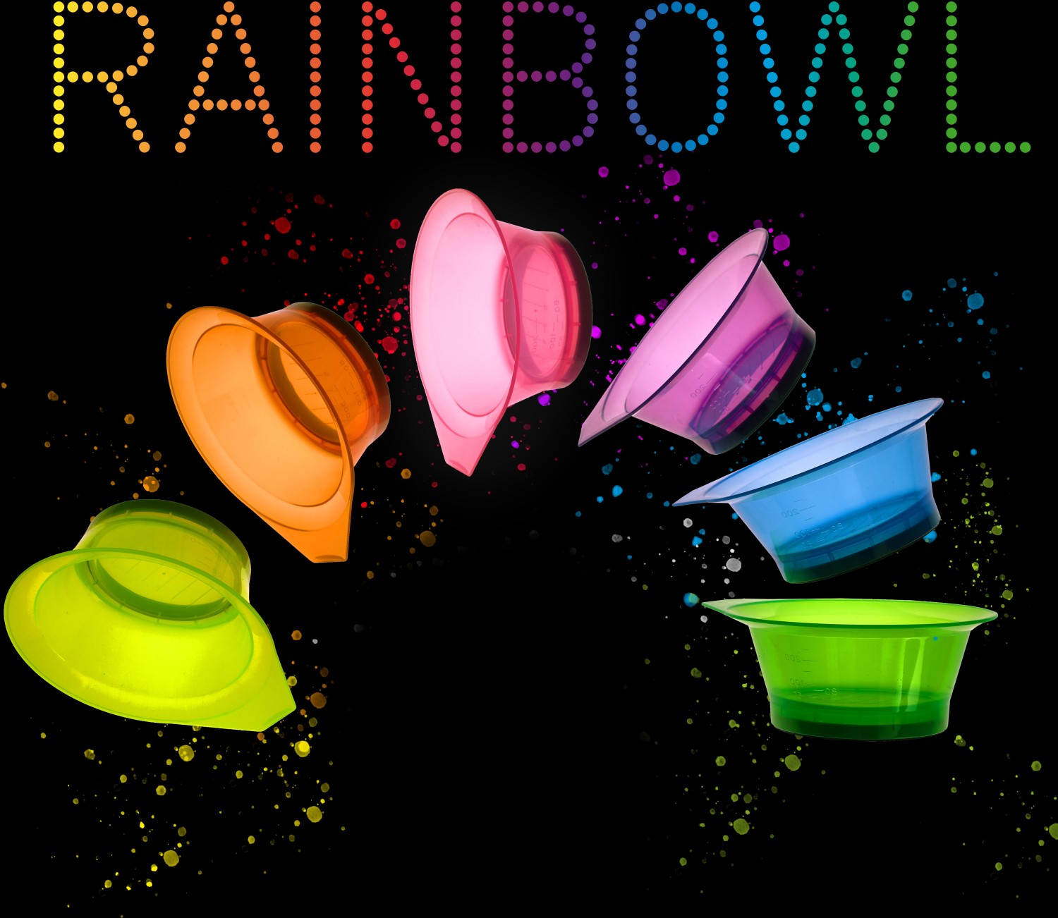  Efalock F&auml;rbeschale-Set Rainbowl transparent 