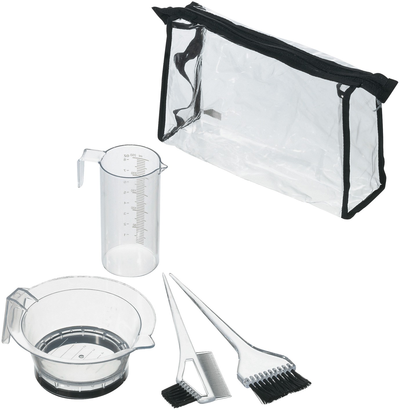 Comair F&auml;rbe-Zubeh&ouml;r-Set 5-teilig transparent 