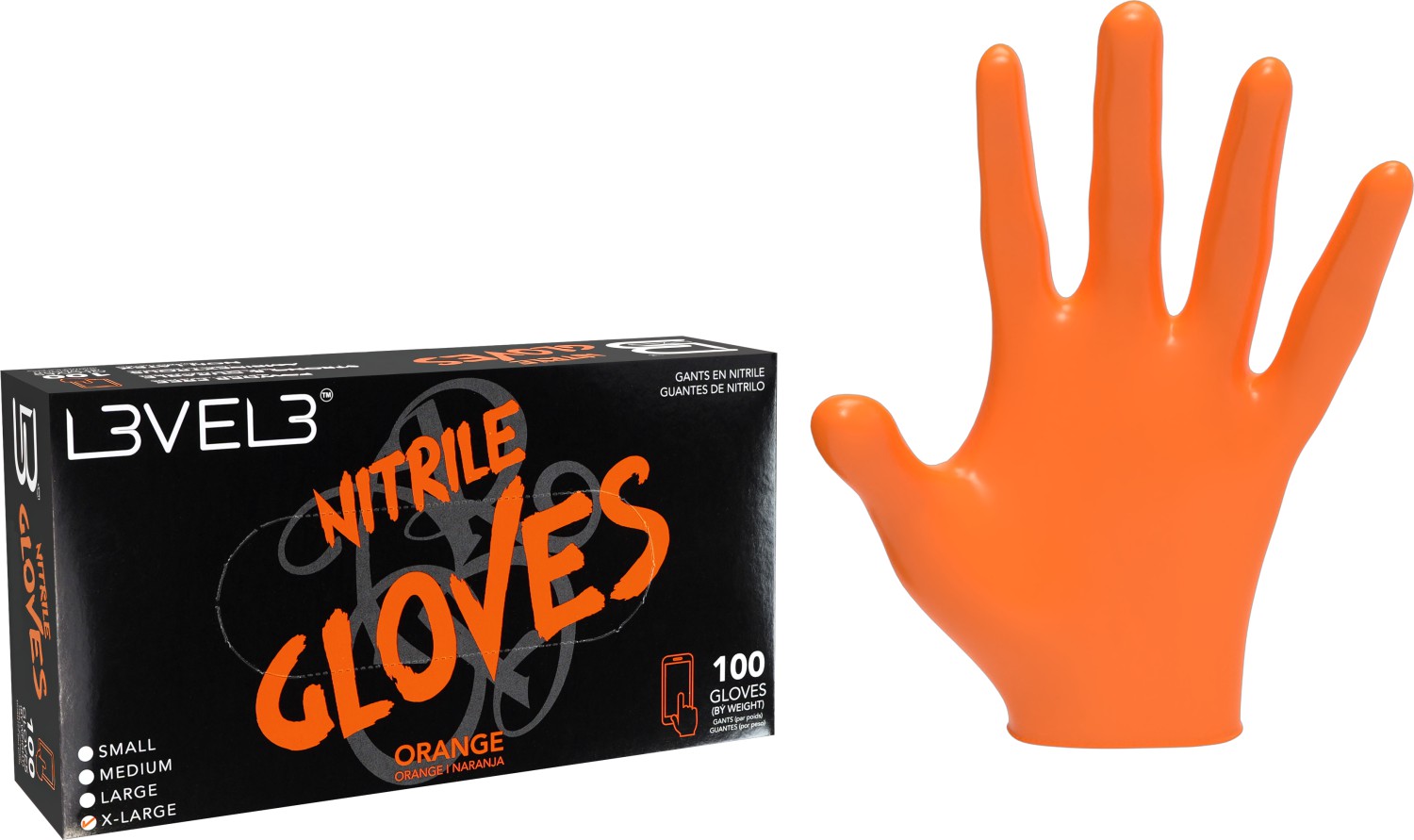  L3VEL3 Nitrilhandschuhe XL Orange 